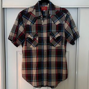 Ely Cattleman Multicolor Plaid Button Down Shirt